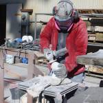 At Freeland Art Studios, more than a dozen artists have created workspace in the old warehouse. Many work with large, heavy material, such as sculptor Sue Taves who creates outside when weather permits.