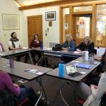 Members of Whidbey Island Holistic Health Association meet at the Freeland Library to learn about government strategies to reduce opioid prescriptions and help people with long-term pain. Photo by Patricia Guthrie/Whidbey News Group