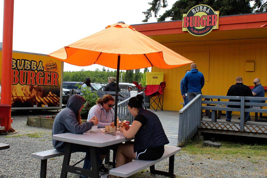 Clinton residents Kelly and Emma Scotthanson and Hannah Rich said they missed Bubbas all the time the last six months.