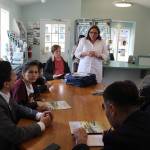 Uzbekistan government officials met with Inge Morascini, who heads the Langley Chamber of Commerce, to learn about tourism.