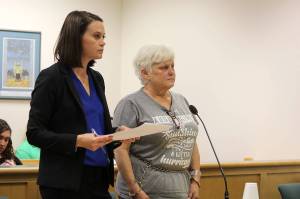 Photo by Jessie Stensland / Whidbey News-Times                                Florida resident Dale Mickler appears in Island County Superior Court Monday with attorney Morgan Gierhart, a public defender with Island Defense.