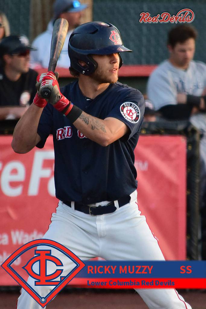 Ricky Muzzy was one of the top hitters for the champion Lower Columbia baseball team. (Photo courtesy of Lower Columbia Athletics)