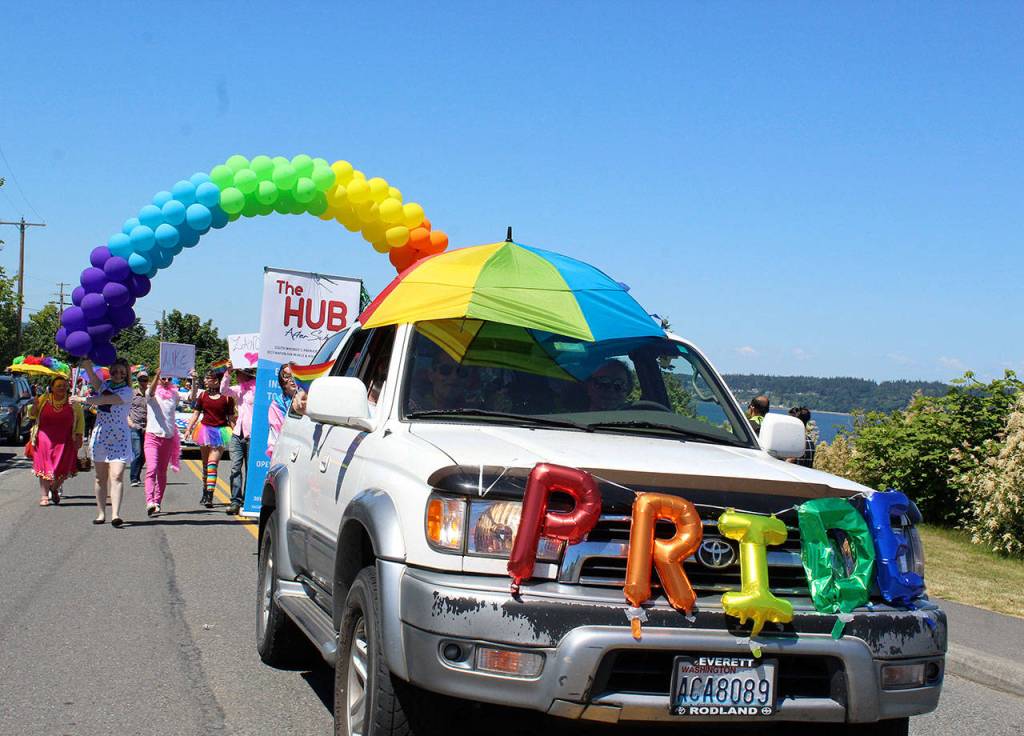 Langley s youth and after-school program, The Hub, created the biggest rainbow for the parade and sported one of the largest marching contingents.