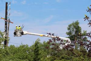 Clinton gets new power poles