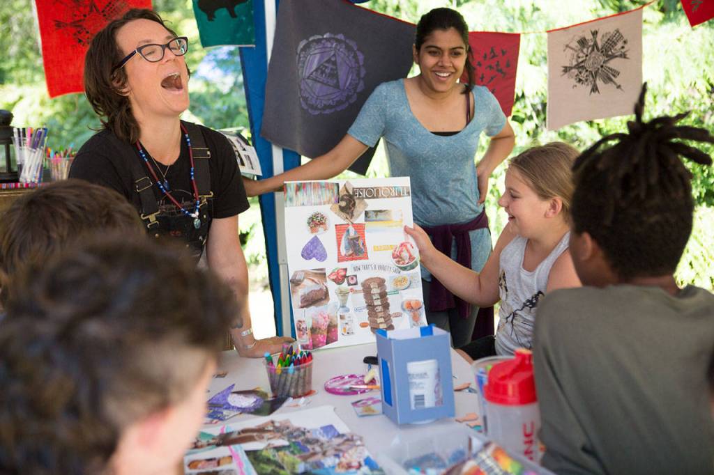 Participants of the annual youth camp program, Power of Hope, participate in many creative art activities to learn leadership skills. Photo provided