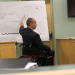 Photo by Jessie Stensland / Whidbey News Group.                                Island County Chief Criminal Prosecutor Eric Ohme gives closing arguments to a jury in the vehicular homicide trial of Jeromy LAdwig.