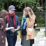 Photo provided                                Director Charlie Marie McGrath (left) goes over a scene with Kevin Kantor (center) and Madison McKenzie Scott during rehearsal of Sense and Sensibility.