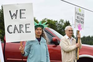 Protesters rally against Trump immigration policy