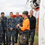Corpsman John Siedler, of NAS Whidbey Island SAR, speaks to a group of Sea Cadets Thursday morning at Camp Casey Conference Center. Photo by Laura Guido/Whidbey News-Times