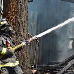 Uninhabited house destroyed in blaze