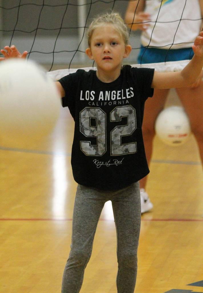 Quinn Allen sets up as a target in a passing drill.(Photo by Jim Waller/South Whidbey Record)