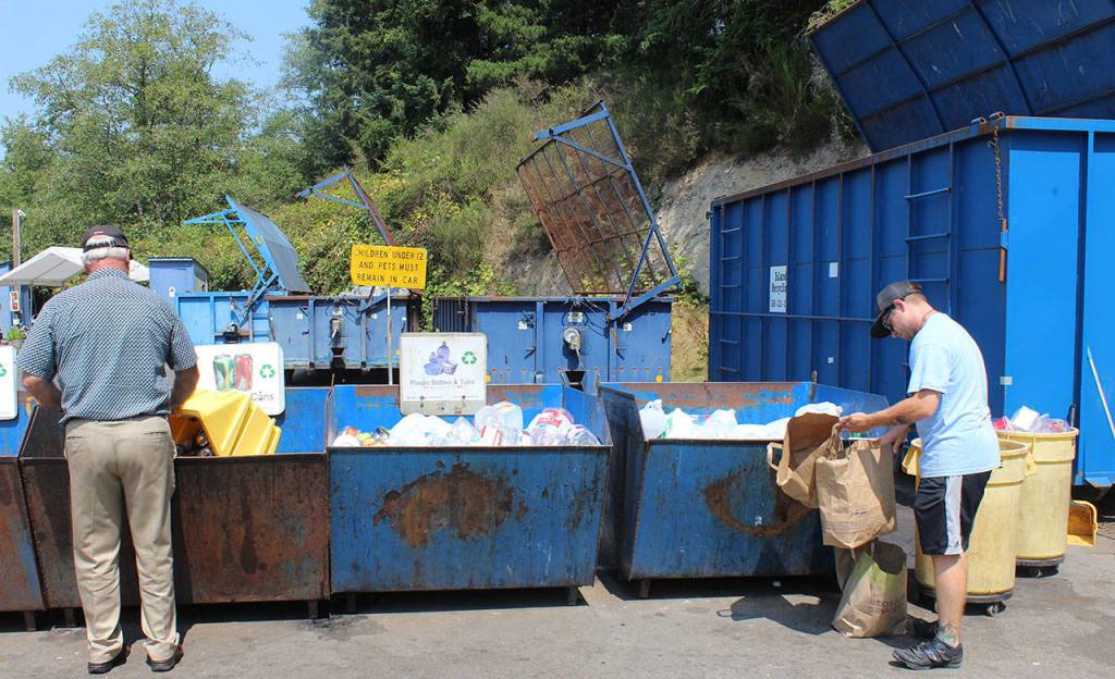 At Island Countys solid waste transfer station in Bayview, residents leave plastics for recycling without restrictions.                                Photo by Patricia Guthrie/Whidbey News Group