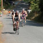 Overall winner Seth Grisham of Oak Harbor begins the bike portion of the triathlon Saturday. (Photo by Jim Waller/South Whidbey Record)