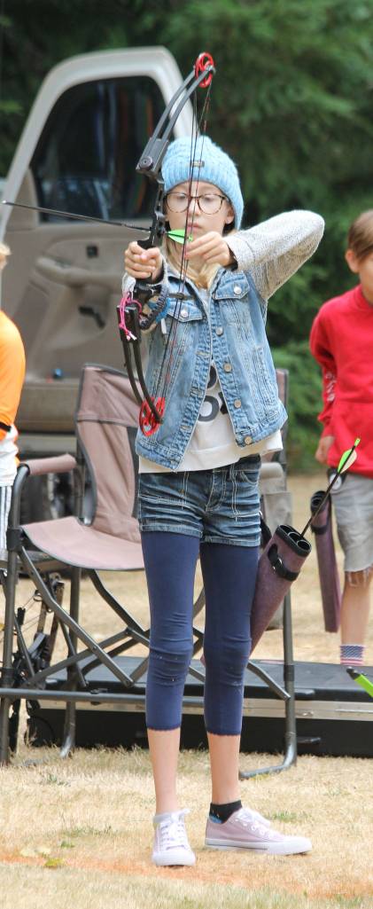 Chloe Cranch prepares to take a shot.(Photo by Jim Waller/South Whidbey Record)