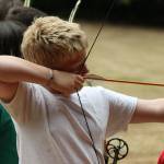 Daniel Lueken focuses on his next shot.(Photo by Jim Waller/South Whidbey Record)