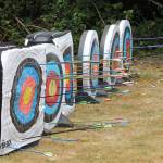 Targets are filled with arrows from as the campers fire away.(Photo by Jim Waller/South Whidbey Record)