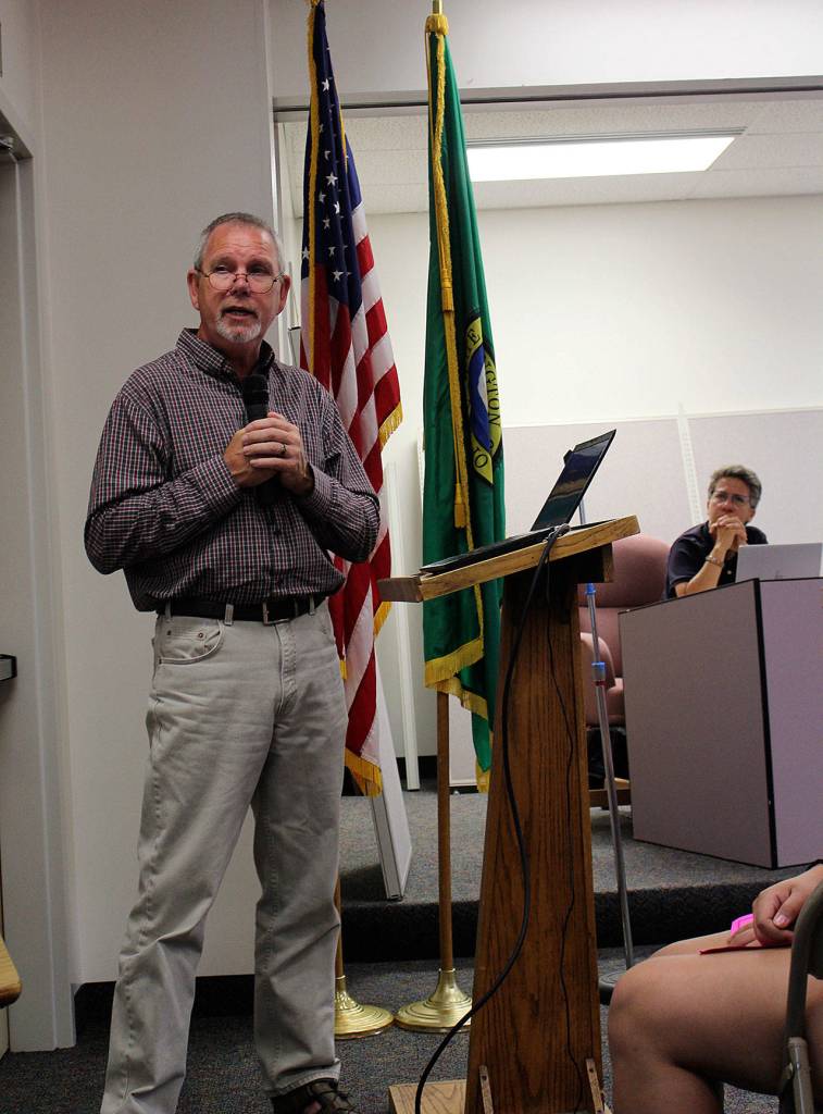 South Whidbey assistant superintendent Dan Poolman presented details of a proposed 2018-19 budget during Wednesdays board meeting. It included proposed salary increases that would bump starting pay to $52,665 and maximum pay to $94,504.