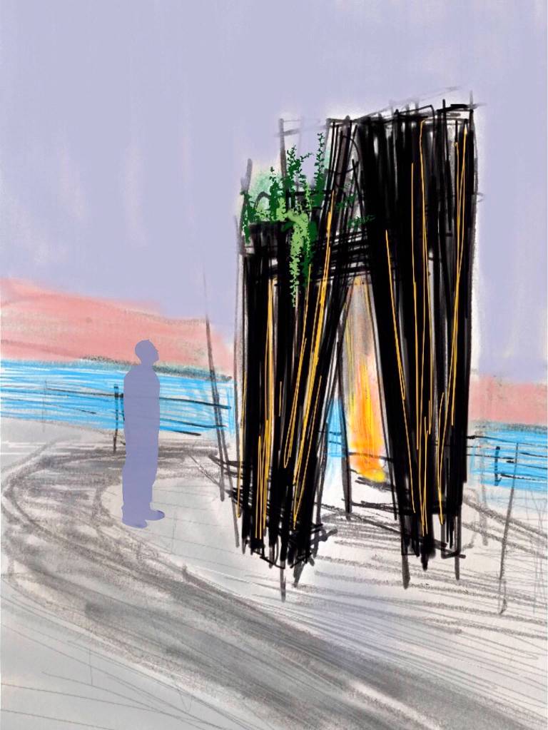 Seawall Park Burning Stump/                                Concept design by Jay Davenny