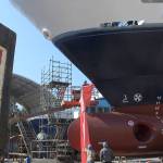 The bow of the National Geographic Venture is designed to accomodate a large observation area that can fit all 100 passengers at the same time for viewing birds, wildlife and sea creatures.