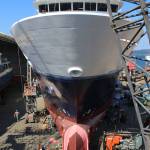 A mini cruise ship is being launched this weekend at Holmes Harbor after being built at Nichols Brothers Boat Builders. Its the second 100-passenger vessel built for Lindblad Expeditions, an adventure travel company affiliated with National Geographic. (Photo by Patricia Guthrie/Whidbey News Group)