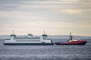 Coupeville ferry runs aground