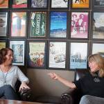 <address>                                <em>Its all yours now, jokes Stacie Burgua, right, to Verna Everitt. Burgua recently retired as executive director of Whidbey Island Center for the Arts as Everitt assumed the WICA leadership role this month. (Photo by Patricia Guthrie/Whidbey News Group)</em></address>