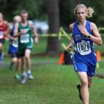 South Whidbeys Sam Baesler competes in the Bellevue Invitational Cross Country Meet Saturday. (Photo by Matt Simms)