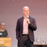 Photo by Jessie Stensland / Whidbey News Group                                <em>U.S. Rep. Rick Larsen speaks at a League of Women Voters forum in Oak Harbor last week.</em>