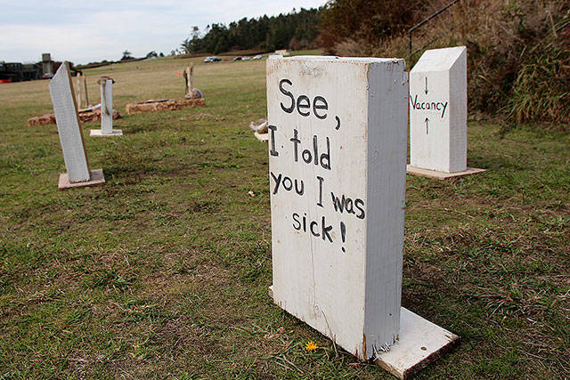 Creativity abounds in the haunted cemetery.