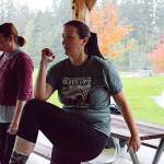 Photo by Laura Guido/Whidbey News Group.                                <em>Zookeeper-turned-fitness trainer PJ Beaven leads her Sloth Army Running Club in high knees Thursday morning. She uses the animal training techniques she learned through 15 years at zoos to help people get in shape.</em>