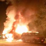 Man injured in RV fire