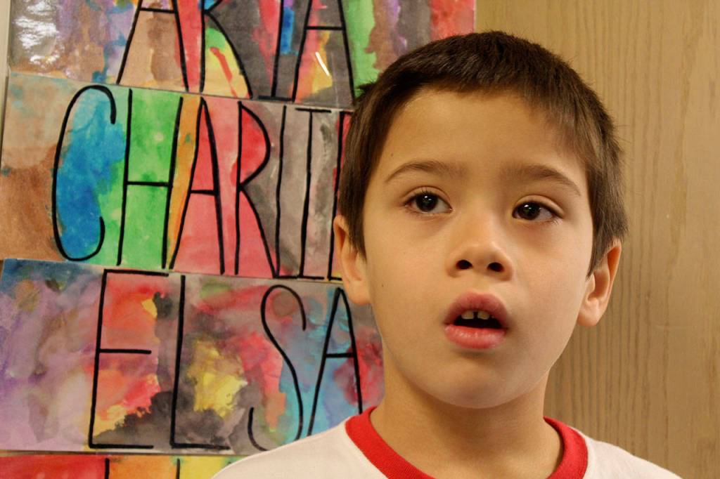 <strong>Levi Dalrymple-Hickman, 6:</strong>                                What do people eat on Thanksgiving?                                <em>Turkey, of course! </em>                                Where did the pilgrims come from?                                <em>England. </em>                                Of course.