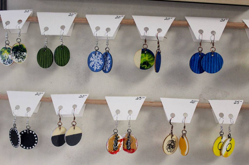 Earrings crafted by Raquel Jensen, RJR Co.