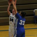 Ella Wood (24) takes the ball to the hoop for South Whidbey.(Photo by Jim Waller/South Whidbey Record)