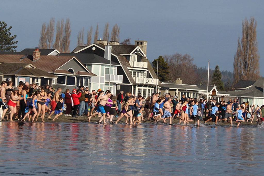 2019s Polar Bear Plunge attracted hundreds of people. About 150 registered for the fundraising swim and just as many were dry, warm and more sensible spectators.