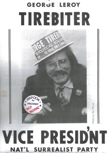 George Leroy Tirebiters first campaign for vice president.
