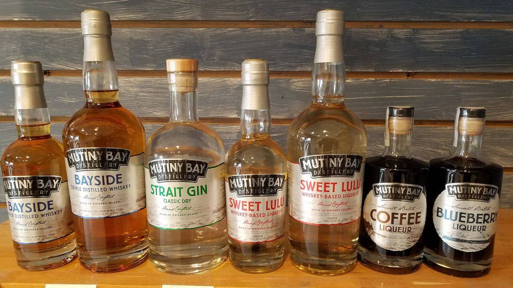 Mutiny Bay Spirits produces a variety of small-crafted liquor, including blueberry and coffee liqueurs.