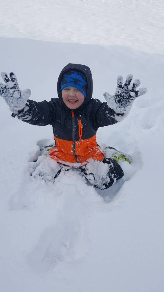Marie Thompsons son Logan Floyd, kindergartner, playing in Sandy Hook.