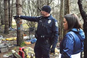 No clear solution to garbage, needles in homeless camp