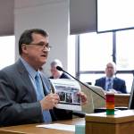 Sen. Curtis King, R-Yakima, testifies in support of Senate Bill 5882, which he is prime sponsor, at the Senate Housing Stability Affordability Committee Monday. If it becomes law, the legislation would prohibit municipalities from sanctioning homeless encampments that are within 1,000 feet of a school or early learning facility. – Photo by Legislative Support Services Photography Department