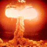 Picture of an atomic bomb explosion from a U.S. Federal Emergency Management Agency publicity poster.