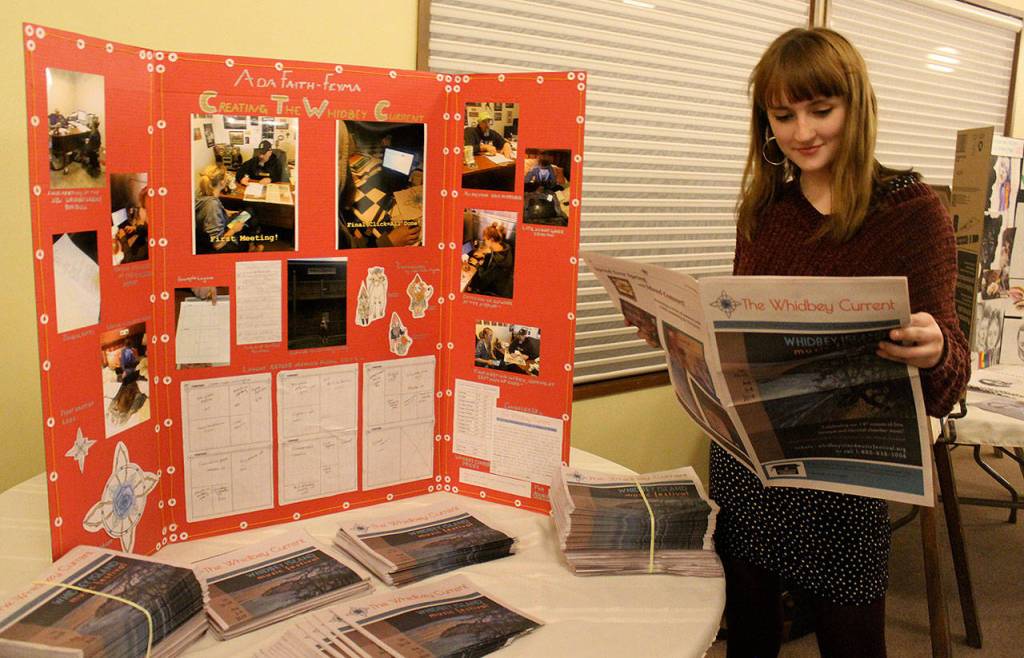 Setting out to learn more about print journalism, Waldorf student Ada Faith-Feyma ended up planning, reporting, editing and designing a 12-page newspaper named <em>The Whidbey Current.</em>