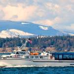 Mystic Sea recently cruised southbound past Bush Point on its way to Seattle for a refit before leaving for Alaska, its new home port. (Photo by RJ Snowberger)