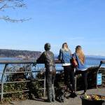 The mountains were out and so were the tourists over the weekend in Langley as whale watching boat tours began and the sun made an appearance for more than 20 minutes.