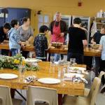A nicely-set table is part of the art of hospitality taught in cooking enrichment classes for middle school students in the Learning Lab Kitchen. (Photos by Patricia Guthrie/Whidbey News Group