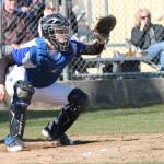 Catcher Dexter Jokinen looks in a pitch.(Photo by Jim Waller/Sound Whidbey Record)