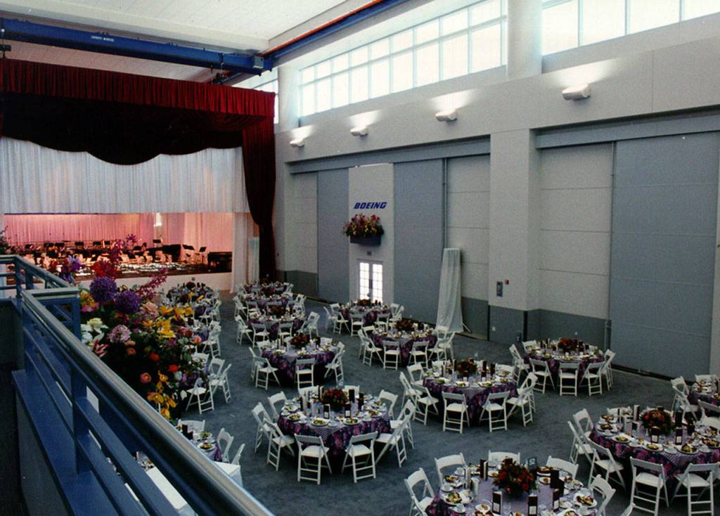 In 1994, Boeing turned its new Customer Training Center into a concert hall where a commissioned piece was first performed in celebration of the new Boeing 777. At the ceremony, 777 guests listened to the premier of The Miracle-Concerto for Piano and Orchestra, composed by Walt Wagner. (Photo provided)
