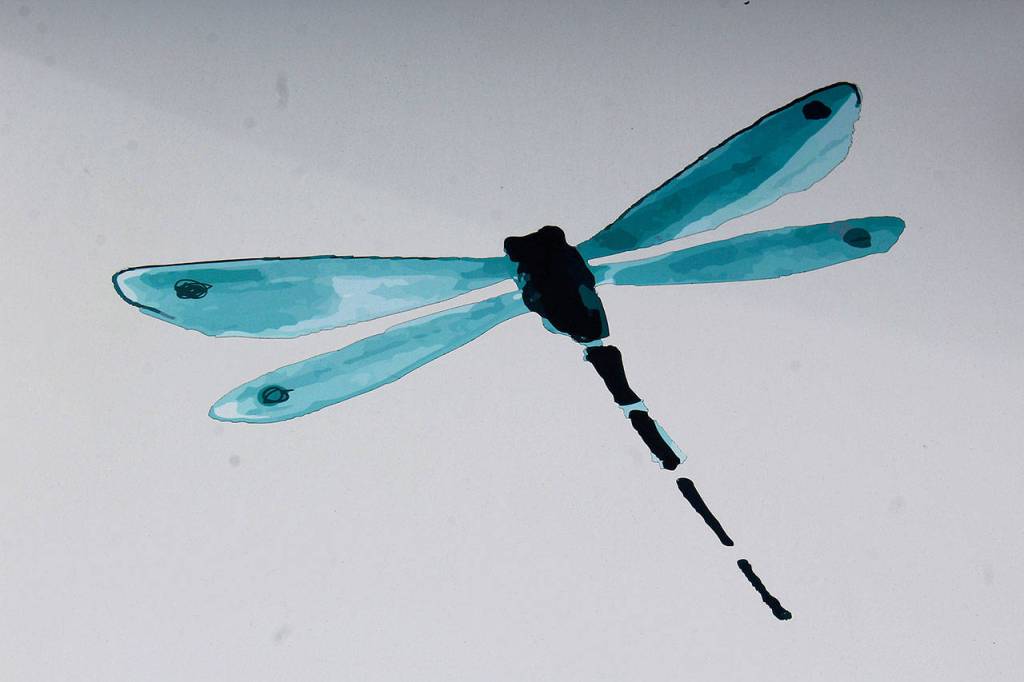 A dragonfly has appeared in many pivotal moments of Holly Chadwicks life. This one is painted on her boat.