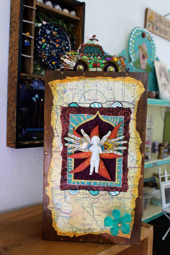 Assemblage art by Sara Saltee