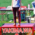 Kaia Swegler Richmond stands on the top of the podium after winning the steeplechase.(Photo by Karen Swegler)